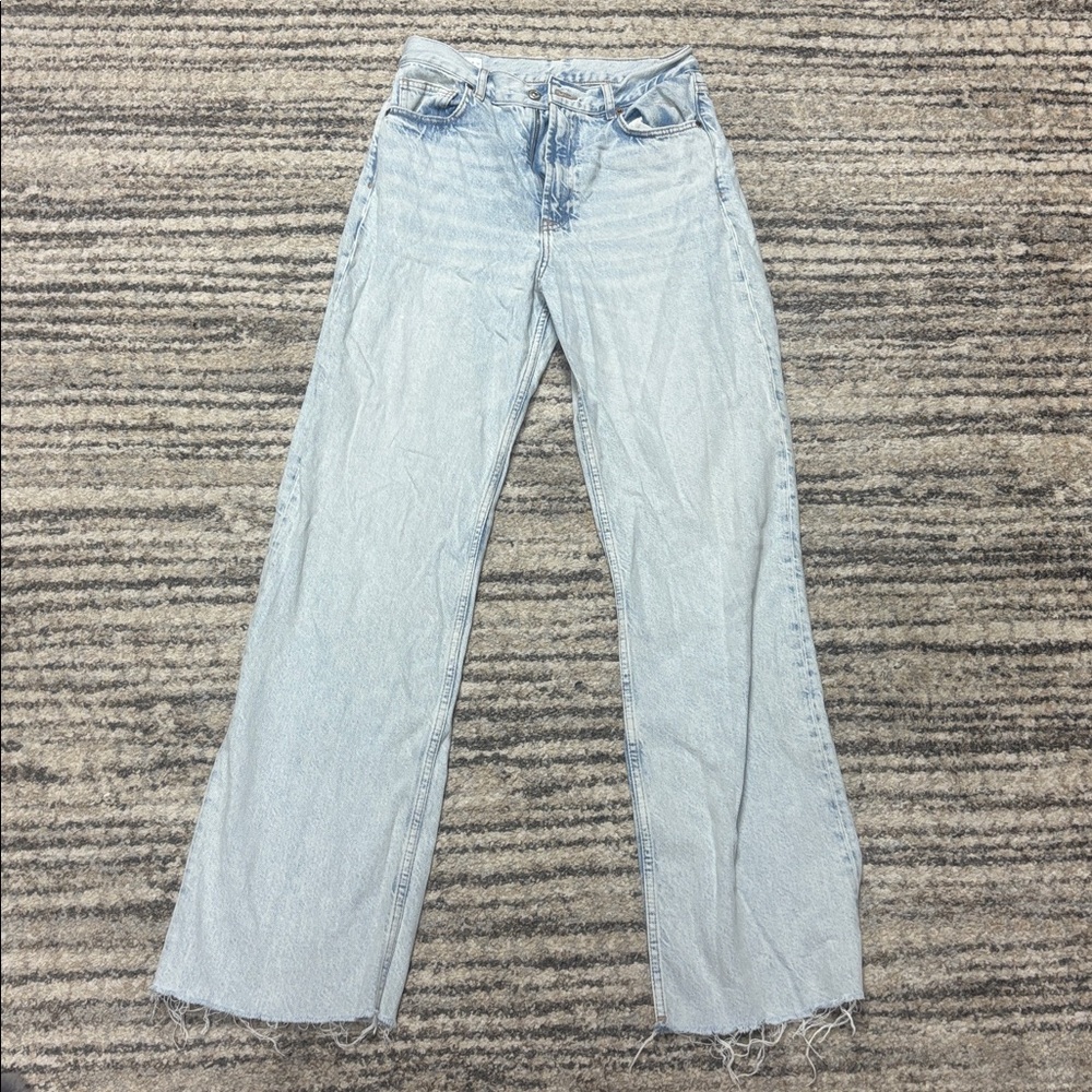 Zara Sky Blue Denim Pants